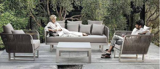 Modern Rope-Weave Luxury  Conversation Set