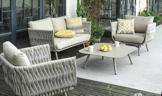 Luxury Braided Rope Outdoor Conversation Set