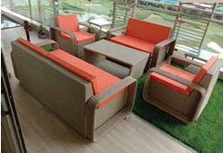 Modern Outdoor Aluminum Sofa Set