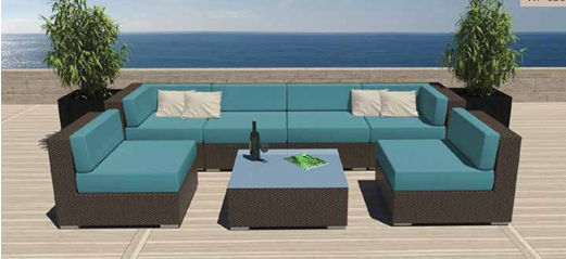 Sectional Rattan Sofa Set