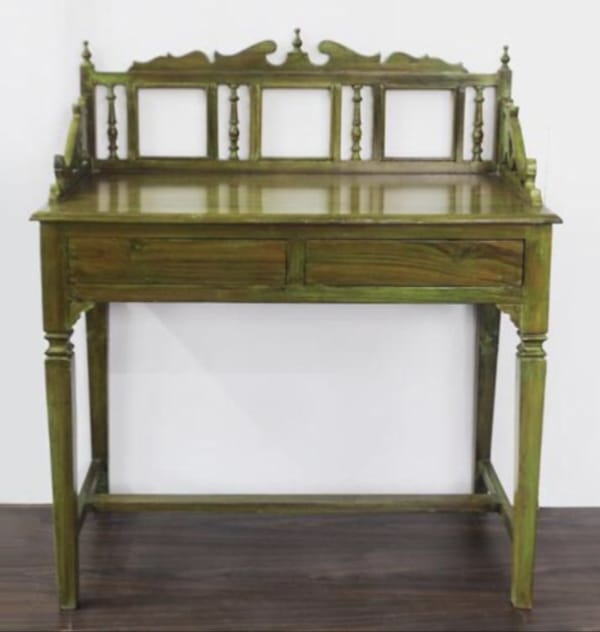 TWO DRAWER CONSOLE WITH CARVING